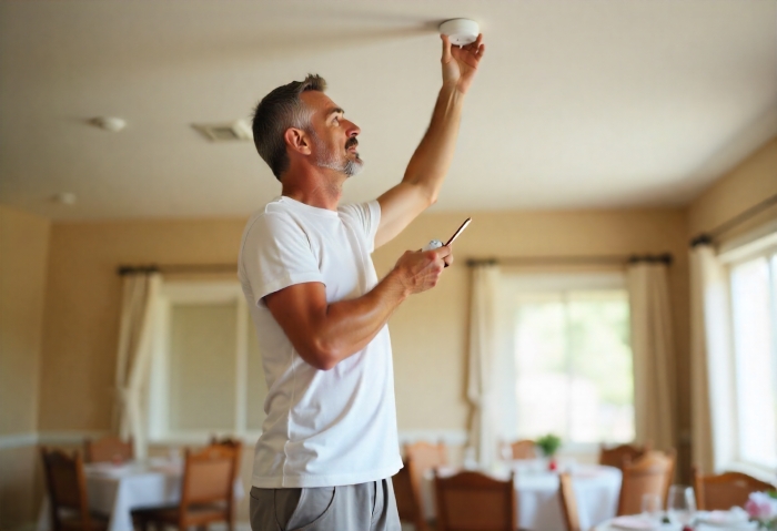 technicien installateur détecteur fumée maison de retraite
